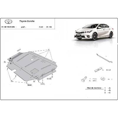 Scut Motor - Румъния Метална кора под двигател toyota corolla от 2008 до 2010 e15 (72323)