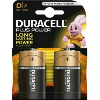 Duracell Алкална батерия duracell lr20 d plus /2 бр. в опаковка/ 1.5v (dur-ba-lr20-plus)