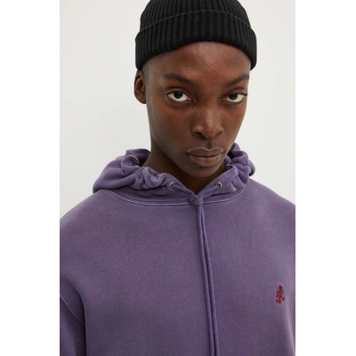 Gramicci One Point Hooded Sweatshirt pánska fialová s kapucňou jednofarebná G303.FT