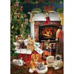 Cobble Hill - Puzzle Christmas Kittens - 1 000 piese