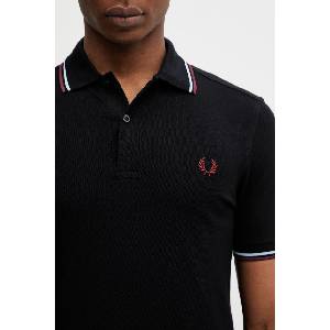 Fred Perry тениска с яка мъжка от памук (M3600.10B)