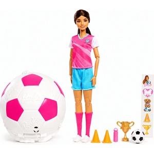 Barbie Кукла Barbie Roll and Reveal - Футболистка, с 8 изненади и футболна топка (JMK20)