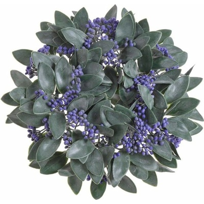 Věnec s bobulemi zeleno-fialový – Ø 24 cm
