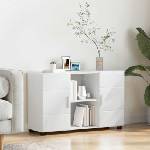 vidaXL Служебен шкаф FLORIN 88, 5 x 30, 5 x 55, 5 см Лъскаво бяло (880295)