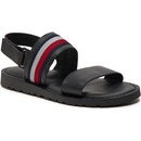 Sandále Tommy Hilfiger CORE LTH STRAPPY SANDAL pánske, čierna