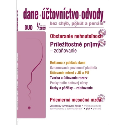 DUO č. 8 / 2023 - Zdaňovanie príležitostných príjmov