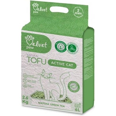 Velvet Paw Котешка постелка Velvet Paw Tofu с екстракт от зелен чай 6 л