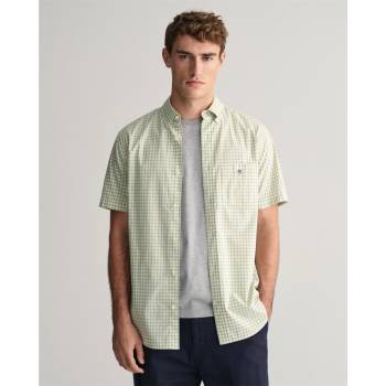Image 1 of Gant Риза с къс ръкав Gant Regular Fit Classic Gingham Poplin Short Sleeve Shirt - Milky Matcha