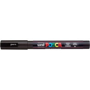 uni Декоративен маркер, 0, 9-1, 3 мм, UNI "Posca PC-3M", черен 284711000 (284711000)
