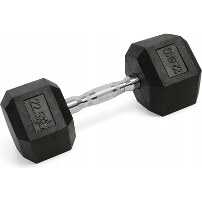 Kubisport Pevné jednoručky potažené pogumované 1 x 22,5 kg
