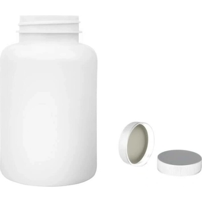 Pilulka Plastová lahvička, lékovka bílá s bílým uzávěrem 300 ml