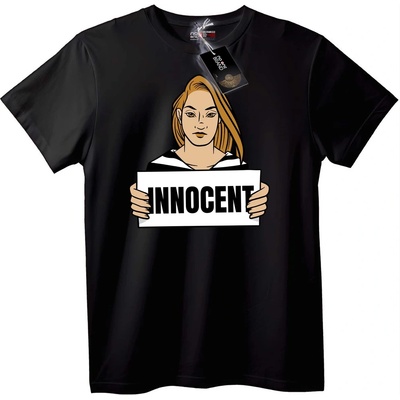 NOONEBRAND Тениска Невинно твърдение - 2XL, Black