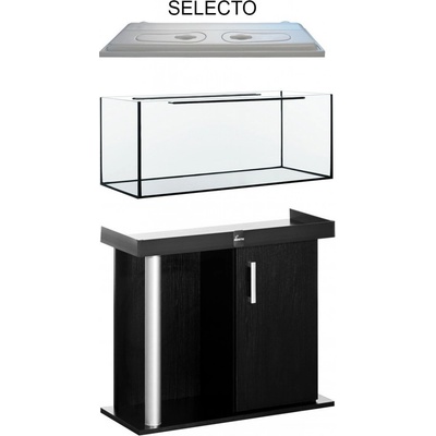 Diversa Comfort 100 rovný akváriový komplet čierny LED plastový kryt šedý 160 l