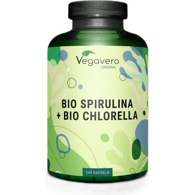 Vegavero Organic Chlorella & Spirulina [240 капсули]