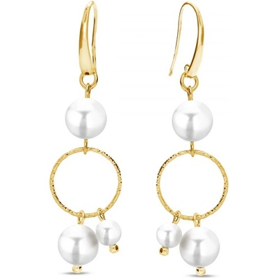 Spark stříbrné pozlacené bílé perlové Satellite KWFG5810W White Pearl