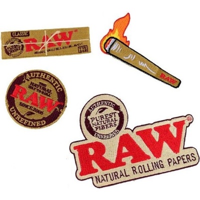 Značkové nášivky RAW 4 ks