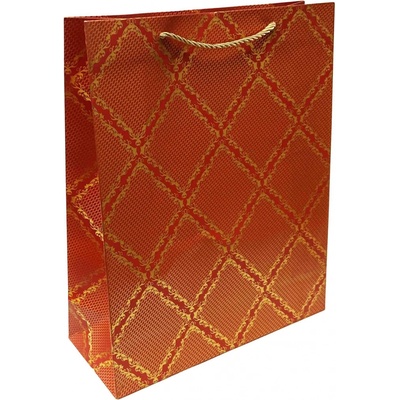Dárková taška 22x31cm Červené romby