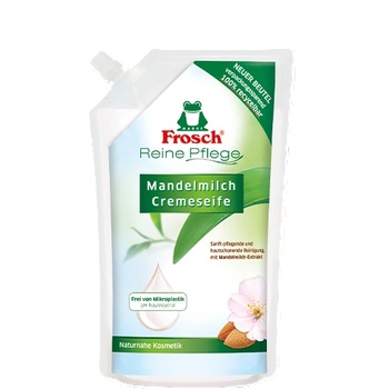 Frosch Пликче за пълнене на кремообразен сапун Frosch Almond бадемово мляко500МЛ (1516848)