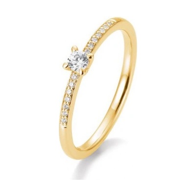 Sofia Diamonds prsteň zo žltého zlata s diamantom BE41 85950 Y