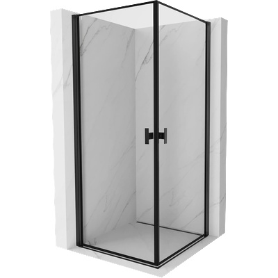 Mist-B Duo душ кабина с отварящи се врати 70 x 70 см, черна рамка, черен - 8A2-070L-070P-70-70 (8A2-070L-070P-70-70)