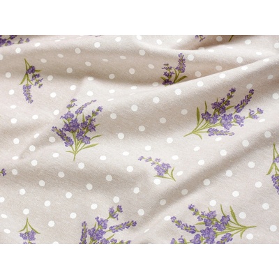 Dreamy Linens Obrus Levanduľa s bodkami 140 cm