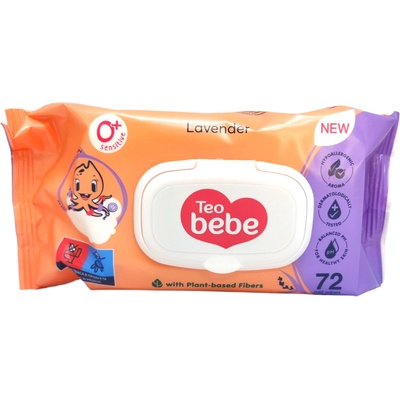 Teo bebe мокри кърпи, Лавандула, 72 броя