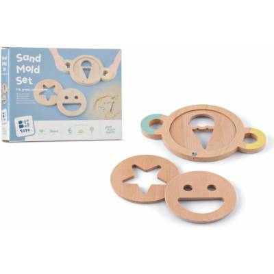 BS Toys Sada dřevěných formiček vytlačování do písku GA553