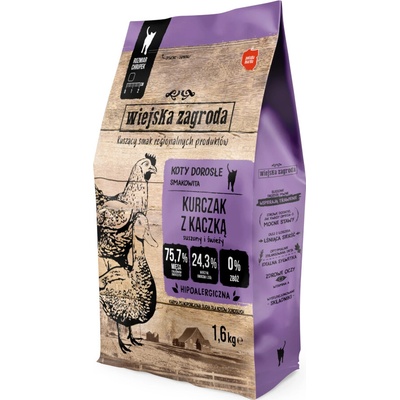 Wiejska Zagroda Cat s kuřecím a kachním 1,6 kg