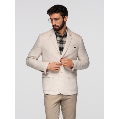 Ombre Clothing Кремав мъжки блейзър Ombre Clothing Ombre Clothing | Byal | МЪЖЕ | L