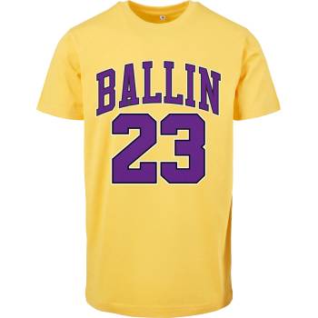 Urban Classics Мъжка тениска в жълто Мister Tee Ballin 23UB-MT1408-02704 - Жълт, размер XL