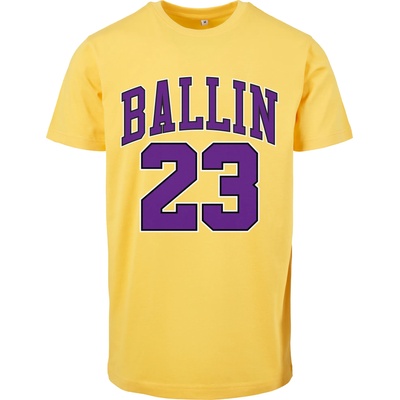 Urban Classics Мъжка тениска в жълто Мister Tee Ballin 23UB-MT1408-02704 - Жълт, размер XL