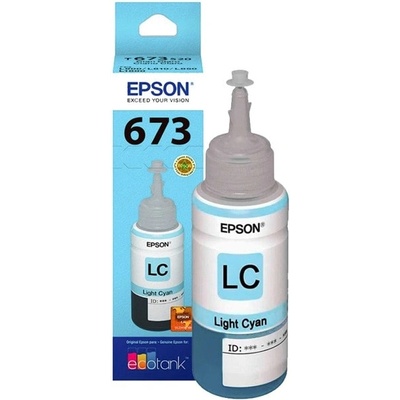 Epson Мастило за Epson 673 - L800/810/850/1800/805, Light Cyan, C13T67354A, Epson, 70ml (C13T67354A)