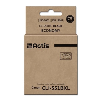 Actis Мастило Actis KC-551Bk (заместител за Canon CLI-551BK, стандартно, 12 ml, черно) (KC-551Bk)