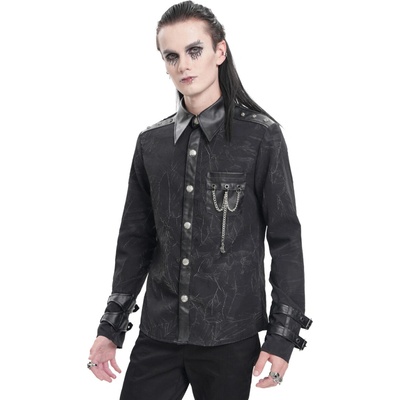 Devil Fashion košel'a Black Gothic Punk