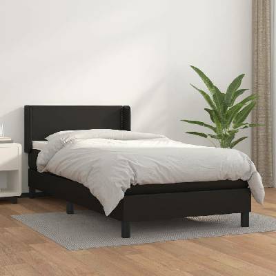 vidaXL 3130698 Boxspring postel s matrací umělá kůže / barva Černá