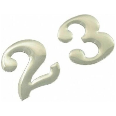 Trebor Číslo samolepiace '7' 3,5cm strieborné