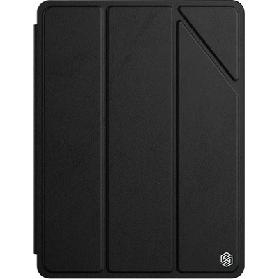 Nillkin Bevel Leather Case - кожен кейс и поставка с отделение за Apple Pencil за iPad 9 (2021), iPad 8 (2020), iPad 7 (2019) (черен)