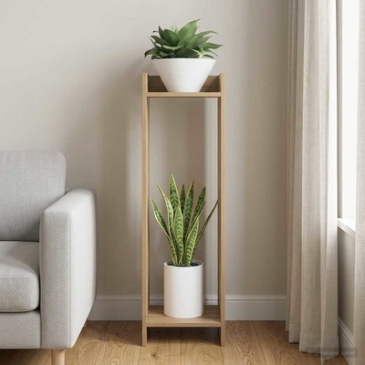 vidaXL Стойка за растения Дъб артизан 30 x 30 x 100 см (899576)