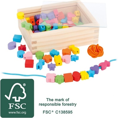 Small Foot navliekacie koráliky tvary v škatuľke