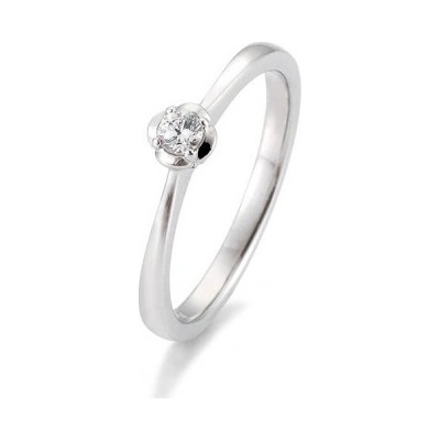 Sofia Diamonds prsteň z bieleho zlata s diamantom BE41 05951