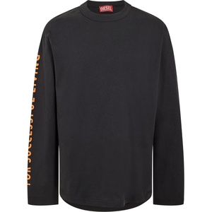 Diesel Тениска Diesel Men's Long Sleeve T-Shirt - Caviar