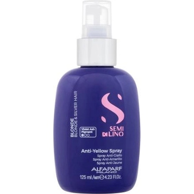 Alfaparf milano Semi Di Lino Anti-Yellow Spray неутрализиращ спрей за изрусена коса 125 ml за жени