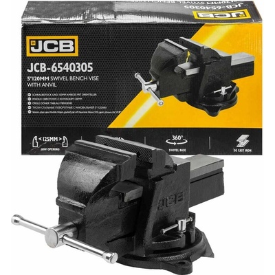 JCB JCB Oceľový otočný zverák s nákovou 125 mm (5")