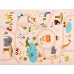 Multidecor Детски антихлъзгащ килим ARES STREETS 80x150 см бежов/сафари (MU0252)