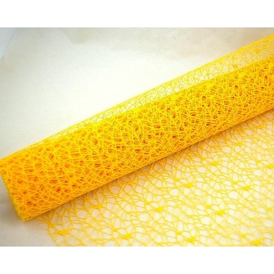 Organza pavučina crude - žlutá - 50cm/4,5m