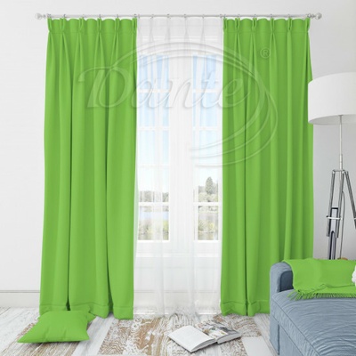Závěs SATINET 47 sv. zelený - 250 x 150 cm