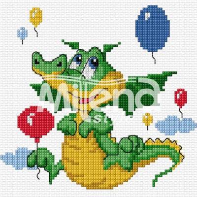 Milena Style Драконче с балони - гоблен със схема