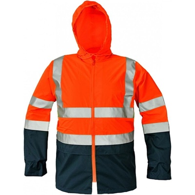 Cerva Reflexná pracovná bunda Epping Hi Vis oranžová navy