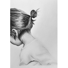 Michaela Kršáková, Děvčátko, Malba na papíře, tužka , 30 x 40 cm