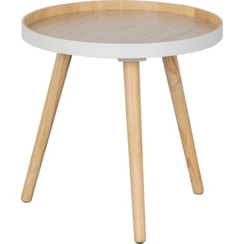 WOOOD Странична масичка с бели детайли WOOOD Sasha (375426-N)